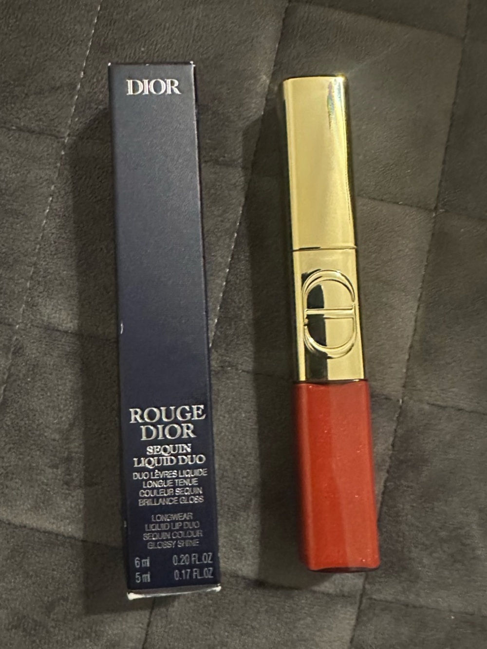 Dior Rouge Sequin Liquid Duo Lipstick 2025 Limited Edition 747 Flame New in Box🌸